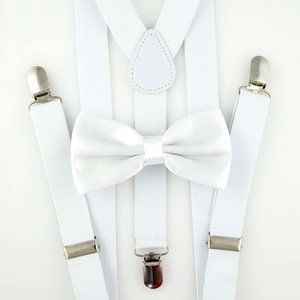 Different Colors Bow Tie Suspender Set